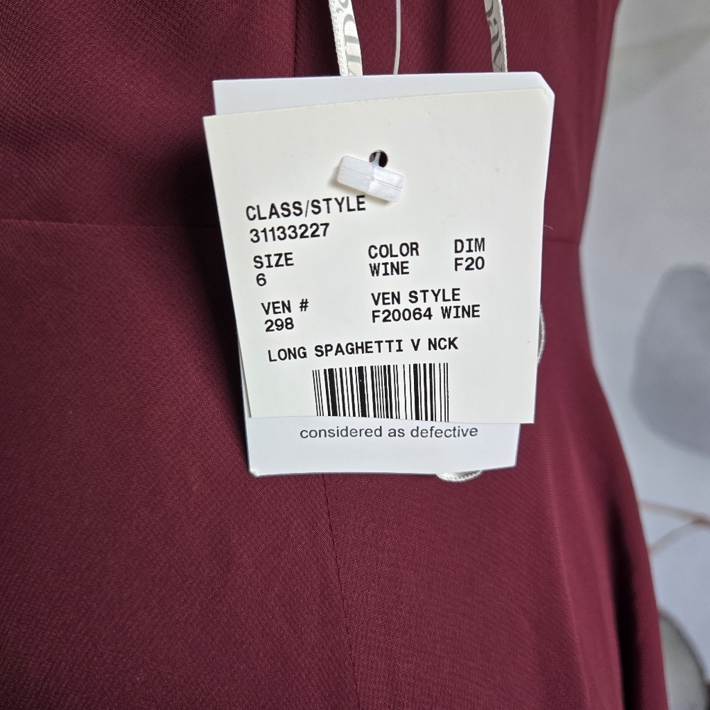DB STUDIO | Spaghetti Strap Full Skirt Dress in Wine sz 6 - Picture 7 of 12